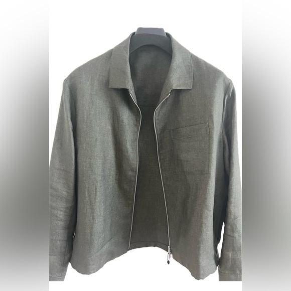 Massimo Dutti linen co-ord overshirt for men - Picture 8 of 9